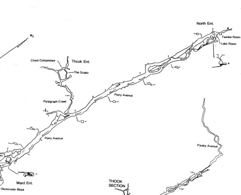 Map up to the Lake Room - roughly 1000ft from the Ward enterance to the Lake Room